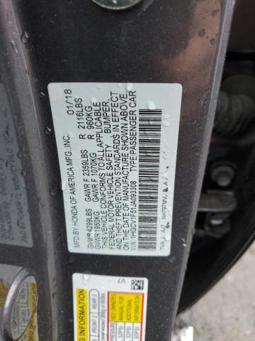 2018 HONDA ACCORD EXL 1HGCV1F51JA093308
