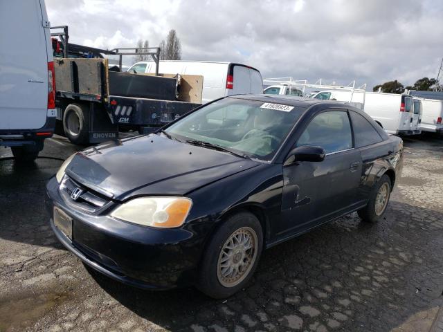 Honda Civic salvage cars for sale: 2002 Honda Civic EX