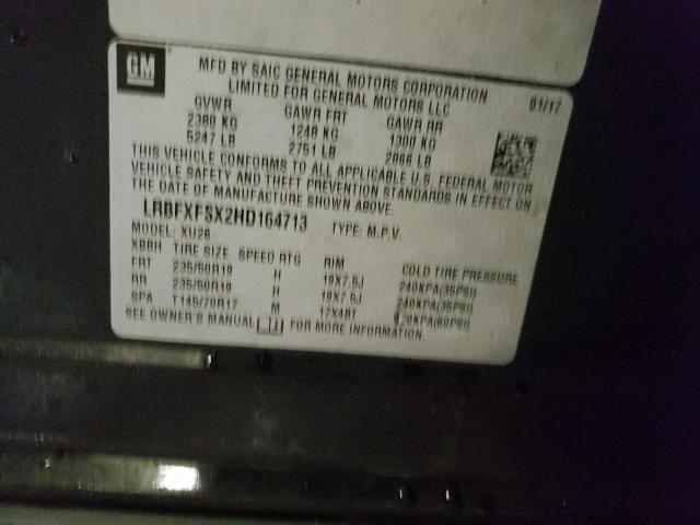 2017 BUICK ENVISION P - LRBFXFSX2HD164713