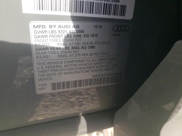 2019 AUDI SQ5 PRESTI - WA1C4AFY9K2004490