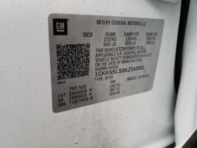2019 GMC ACADIA SLE 1GKKNSLSXKZ143060