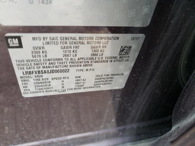 2018 BUICK ENVISION P - LRBFXBSA0JD060022