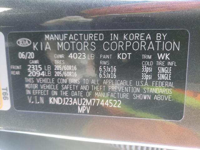 KNDJ23AU2M7744522 KIA SOUL LX