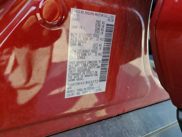2018 NISSAN ROGUE S/SL 5N1AT2MT4JC803272