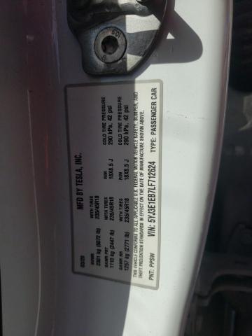 5YJ3E1EB7LF712624 Tesla MODEL 3