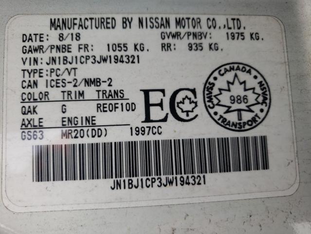 2018 NISSAN ROGUE SPOR JN1BJ1CP3JW194321