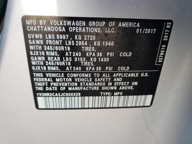 2018 VOLKSWAGEN ATLAS - 1V2HR2CA2JC500328