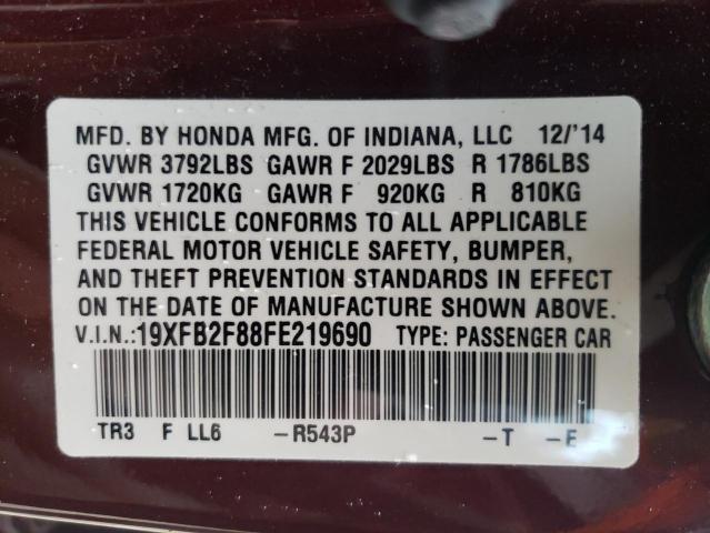 19XFB2F88FE219690 Honda Civic Ex 2015