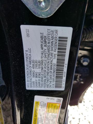 2022 HONDA CIVIC EXL 19XFL1H72NE021357