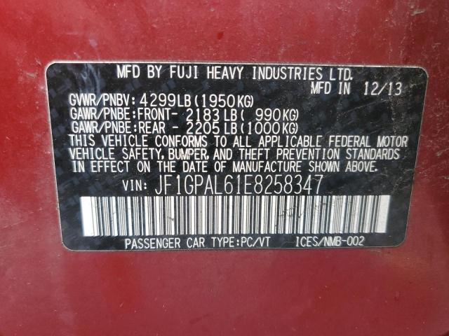 JF1GPAL61E8258347 Subaru Impreza Sport Premium