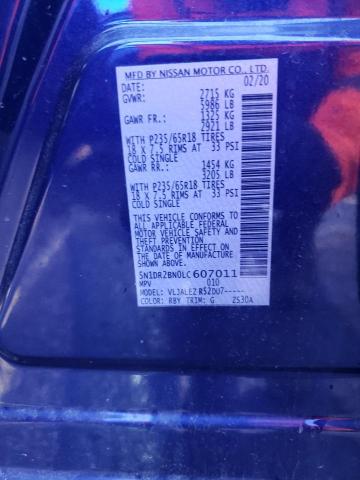 5N1DR2BN0LC607011 Nissan Pathfinder Sv
