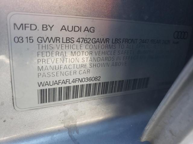 2015 AUDI A4 PREMIUM WAUAFAFL4FN036082