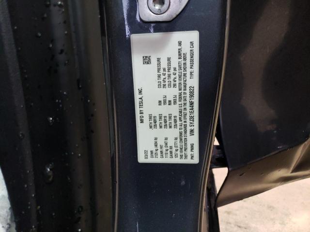 5YJ3E1EA4NF190822 Tesla MODEL 3