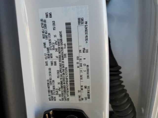2017 FORD F150 SUPER 1FTEW1CP5HFC17376