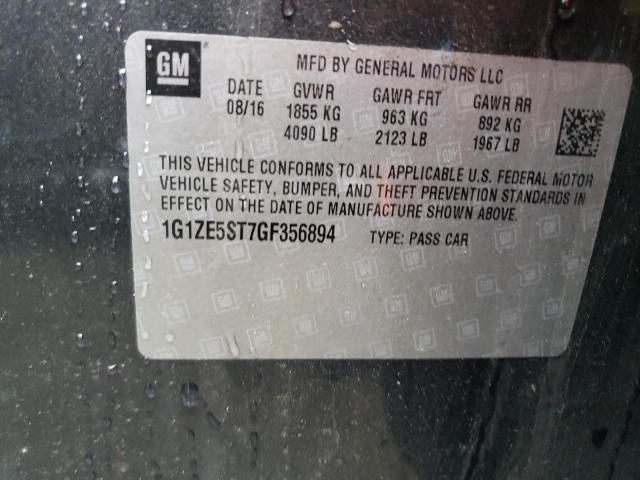 2016 CHEVROLET MALIBU LT 1G1ZE5ST7GF356894