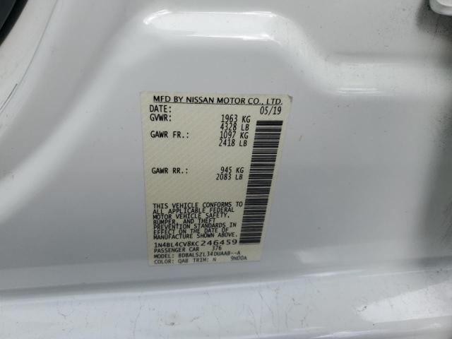 2019 NISSAN ALTIMA SR 1N4BL4CV8KC246459