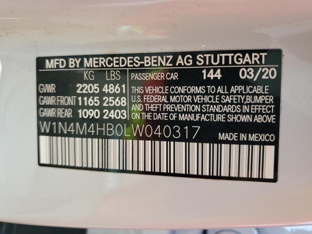 2020 MERCEDES-BENZ GLB 250 4M W1N4M4HB0LW040317