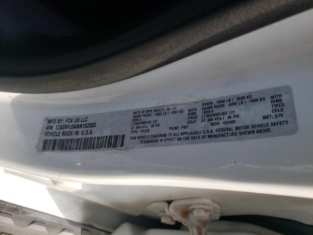 2022 RAM 1500 TRX - 1C6SRFU94NN152083