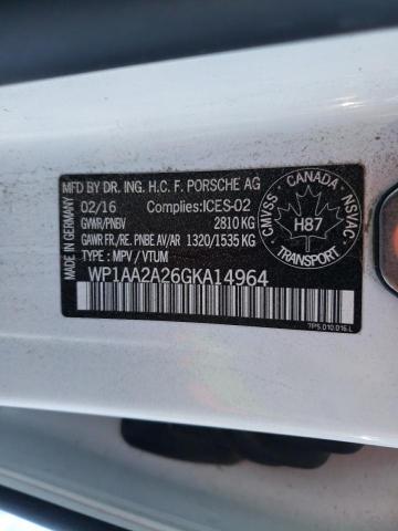 2016 PORSCHE CAYENNE - WP1AA2A26GKA14964