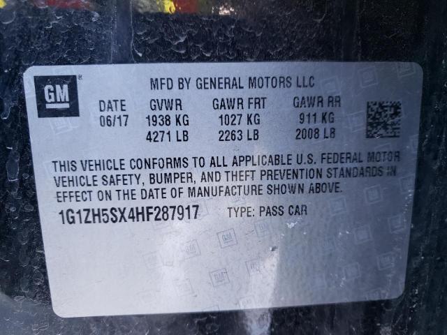 2017 CHEVROLET MALIBU PRE - 1G1ZH5SX4HF287917