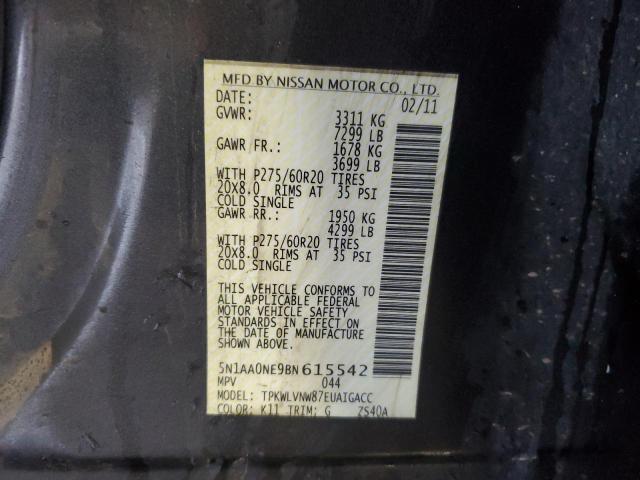 5N1AA0NE9BN615542 Nissan Armada Platinum