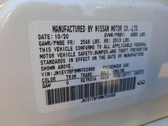 2021 INFINITI Q50 LUXE JN1EV7BP9MM702989