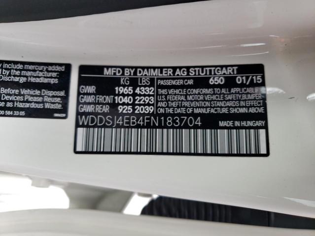 WDDSJ4EB4FN183704 Mercedes-Benz CLA 250