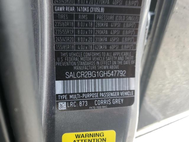 SALCR2BG1GH547792 Land Rover Discovery