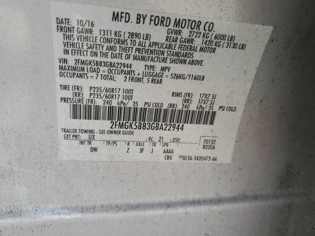 2016 FORD FLEX SE - 2FMGK5B83GBA22944
