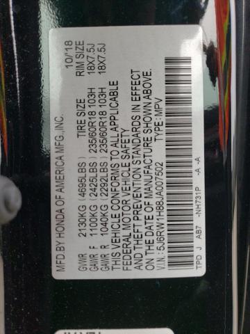 2018 HONDA CR-V EXL 5J6RW1H88JA007502
