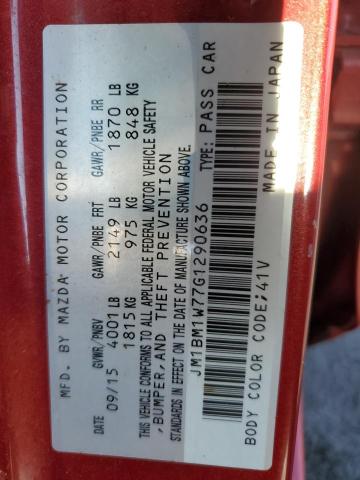 2016 MAZDA 3 TOURING JM1BM1W77G1290636