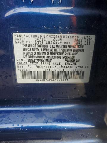 2016 NISSAN SENTRA S 3N1AB7AP6GY265849