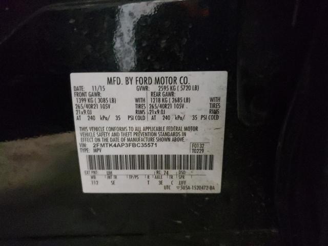 2015 FORD EDGE SPORT - 2FMTK4AP3FBC35571