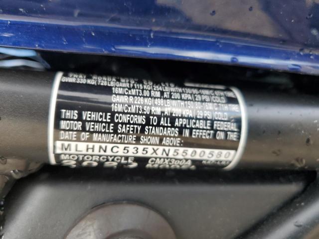 2022 HONDA CMX300 A MLHNC535XN5500580
