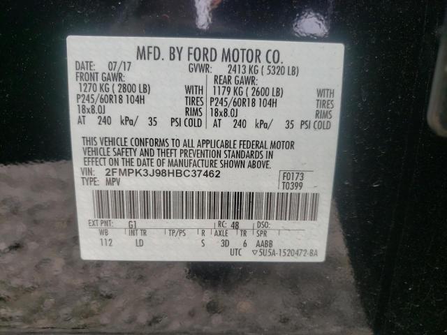 2017 FORD EDGE SEL 2FMPK3J98HBC37462