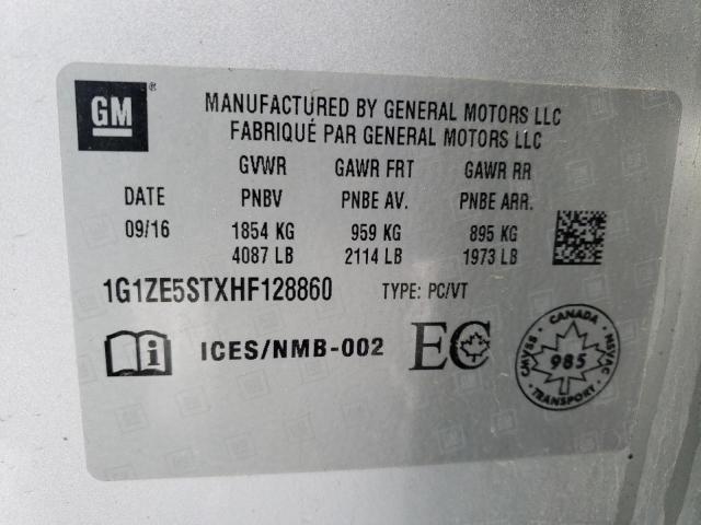 2017 CHEVROLET MALIBU LT - 1G1ZE5STXHF128860