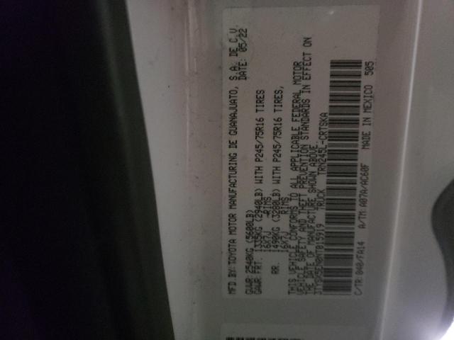 2022 TOYOTA TACOMA ACC 3TYSX5EN0NT015919
