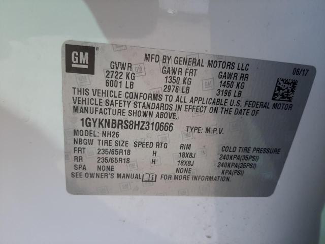 2017 CADILLAC XT5 LUXURY 1GYKNBRS8HZ310666