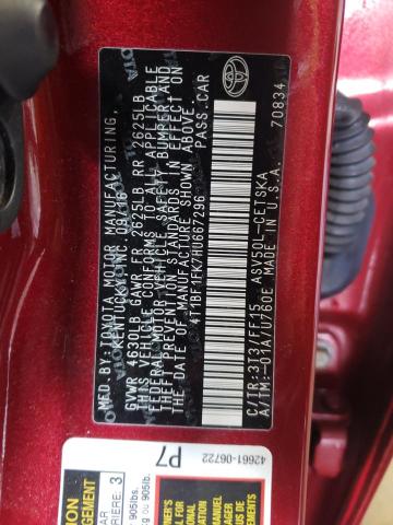 2017 TOYOTA CAMRY SE A 4T1BF1FK7HU667296