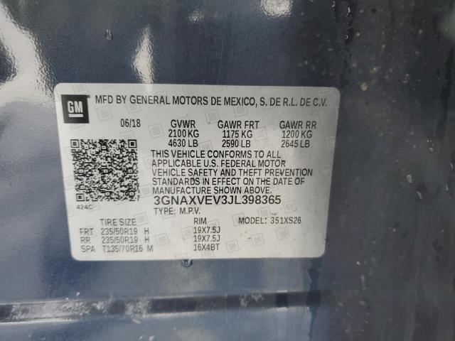 2018 CHEVROLET EQUINOX PR 3GNAXVEV3JL398365