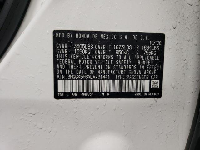 2020 HONDA FIT SPORT - 3HGGK5H6XLM731441
