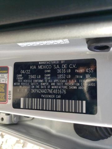 2022 KIA RIO LX 3KPA24AD7NE481676