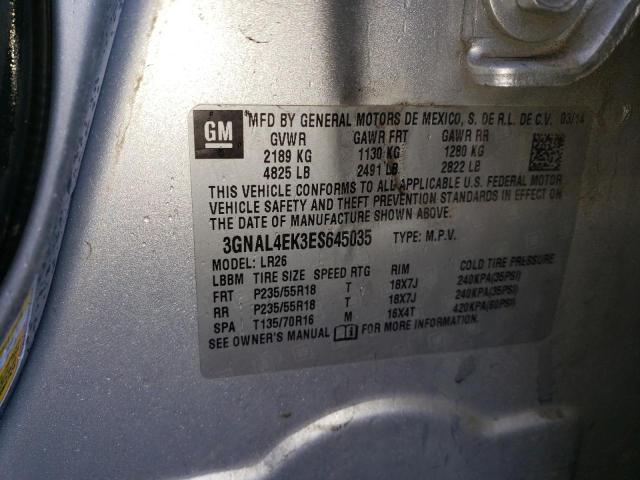 3GNAL4EK3ES645035 Chevrolet Captiva Ltz