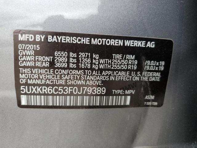 5UXKR6C53F0J79389 BMW X5 Xdrive50i
