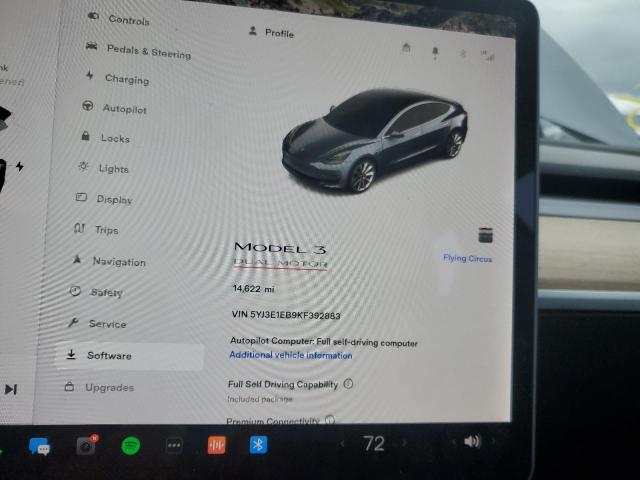 5YJ3E1EB9KF392883 Tesla MODEL 3