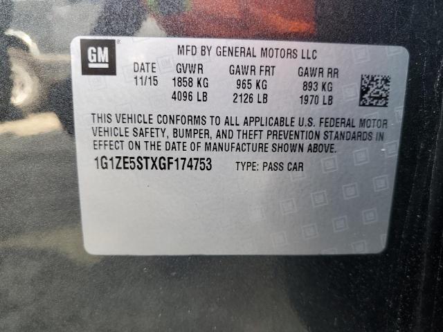 2016 CHEVROLET MALIBU LT 1G1ZE5STXGF174753