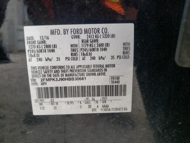 2017 FORD EDGE SEL 2FMPK3J90HBB30681
