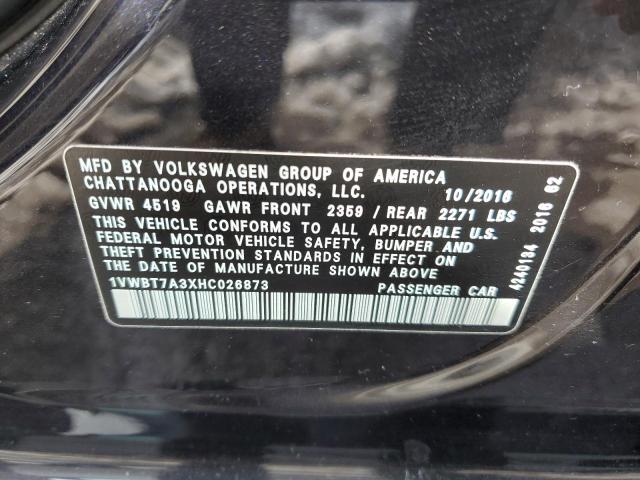 2017 VOLKSWAGEN PASSAT SE - 1VWBT7A3XHC026873