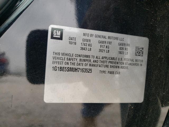 2017 CHEVROLET CRUZE LT 1G1BE5SM0H7163525