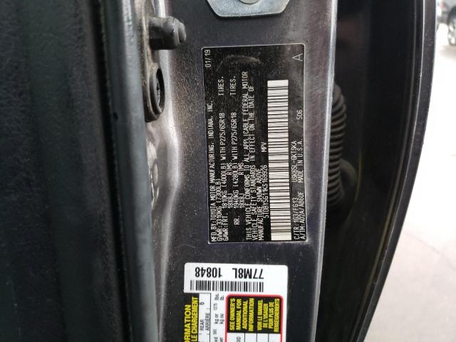 2019 TOYOTA SEQUOIA SR 5TDBY5G11KS169926